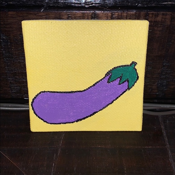 Eggplant, peach, and cherry miniature paintings - Picture 4 of 5